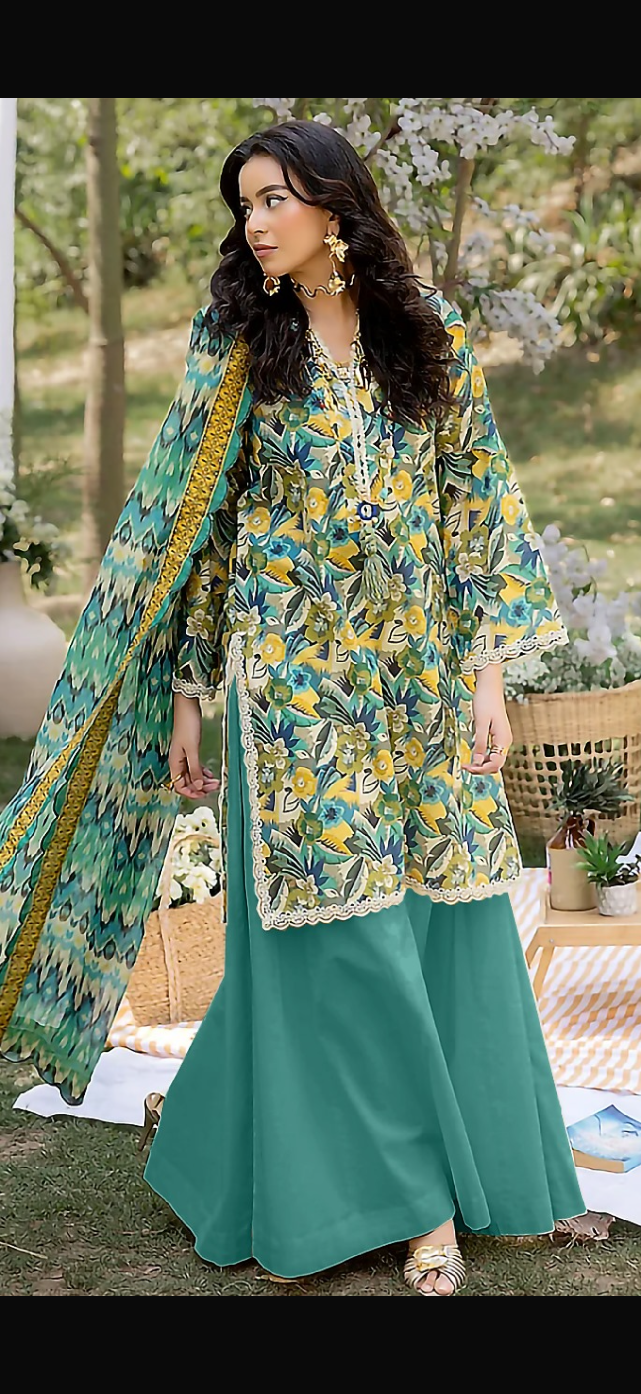 Gul Ahmed Winter 3-Piece Printed Linen
