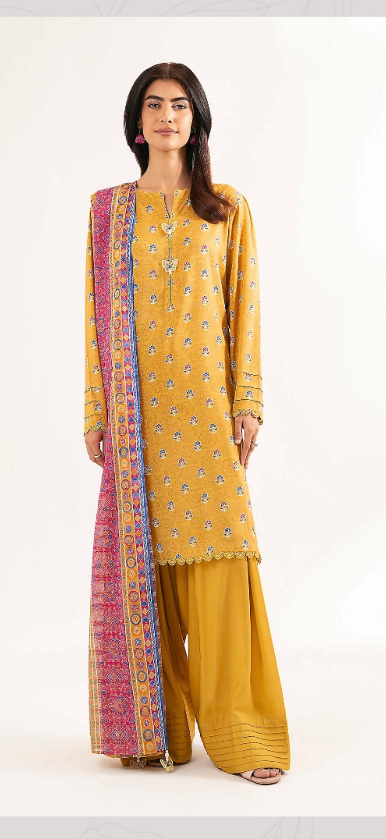 Gul Ahmed Winter 3-Piece Printed Linen