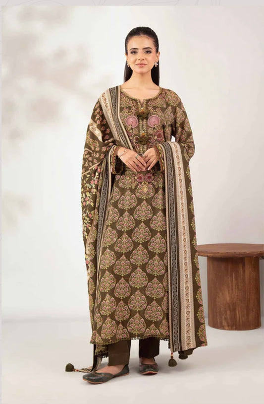 Nishat Unstitched 3-Piece Khaddar Suit
