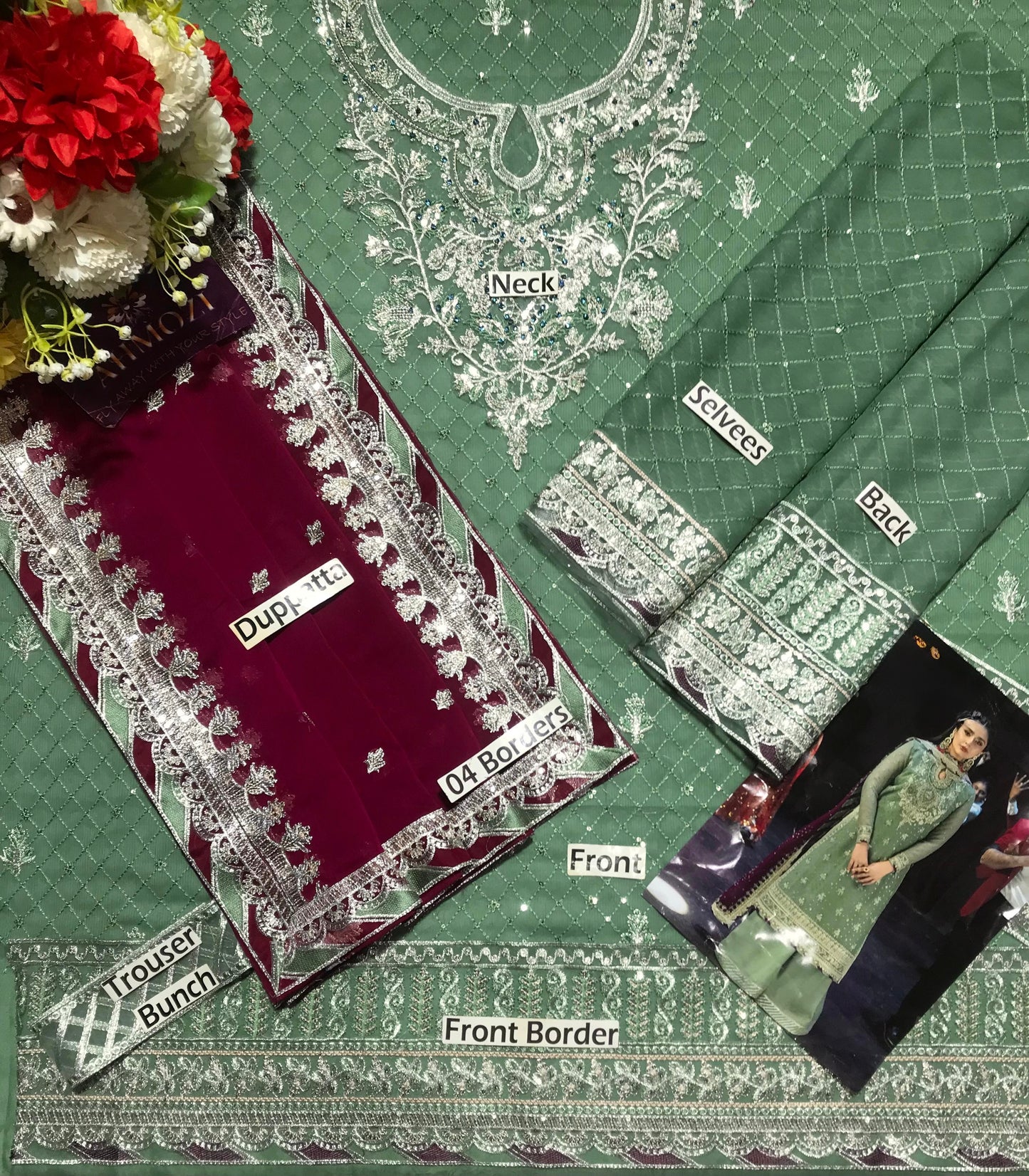 Asim.Jofa Chiffon Embroidered Unstitched Collection