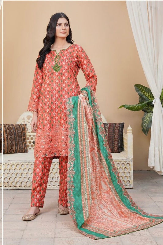Taana Baana Unstitched Embroidered Khaddar 3-Piece Suit