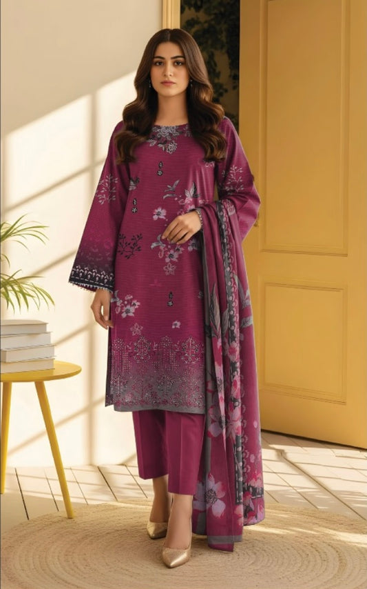 Bareeze 3-Piece Embroidered Winter Collection