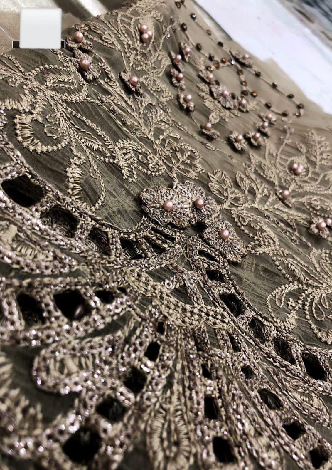 Maria B – 3D Flower & Stone Work Heavy Embroidered