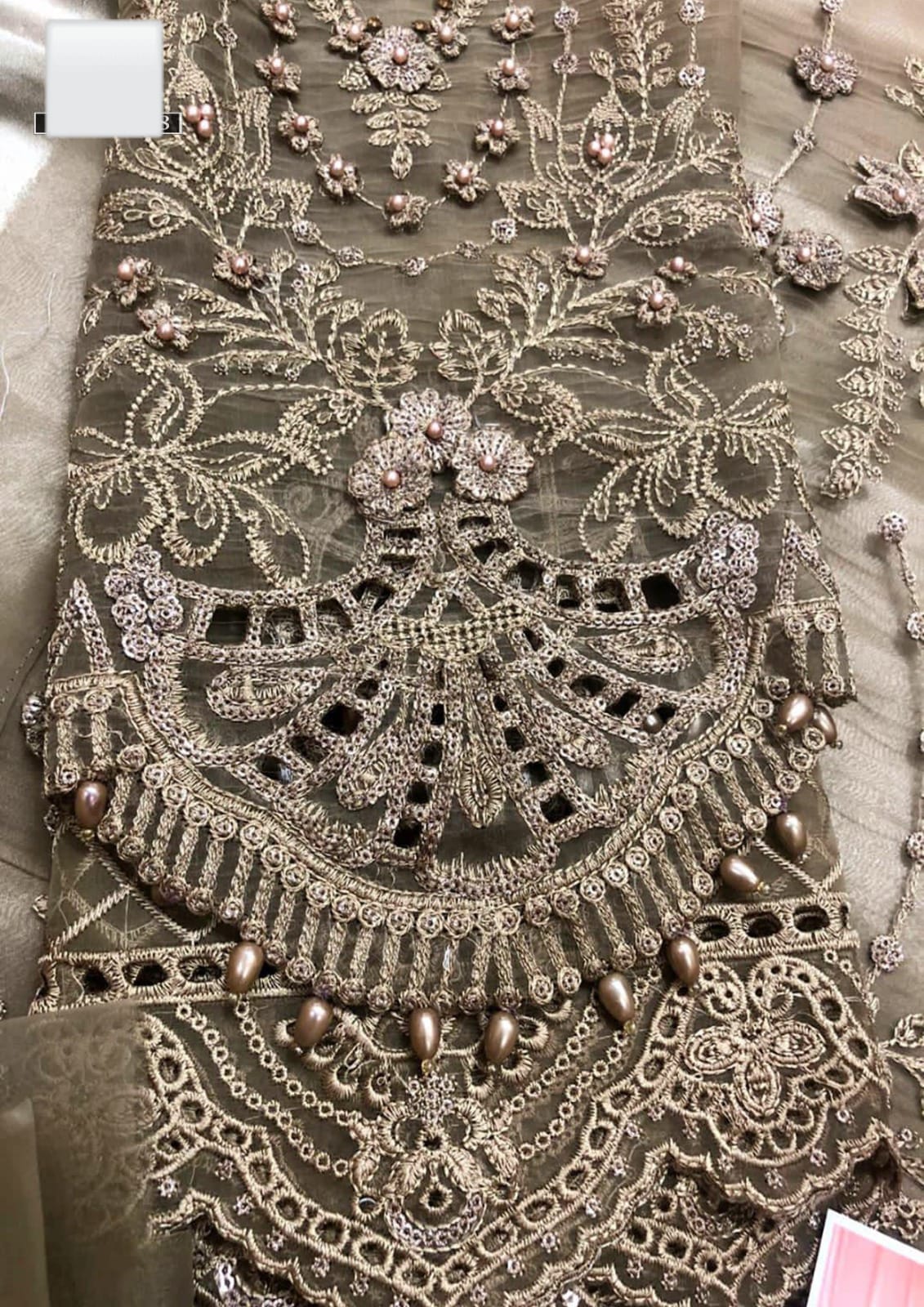 Maria B – 3D Flower & Stone Work Heavy Embroidered