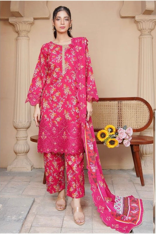 Taana Baana Unstitched Embroidered Khaddar 3-Piece Suit